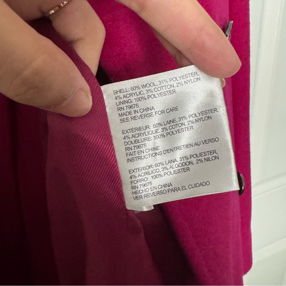 MICHAEL Michael Kors • Coat • Pink • Wool Blend • XL • Fall Winter • Belt - Picture 11 of 14